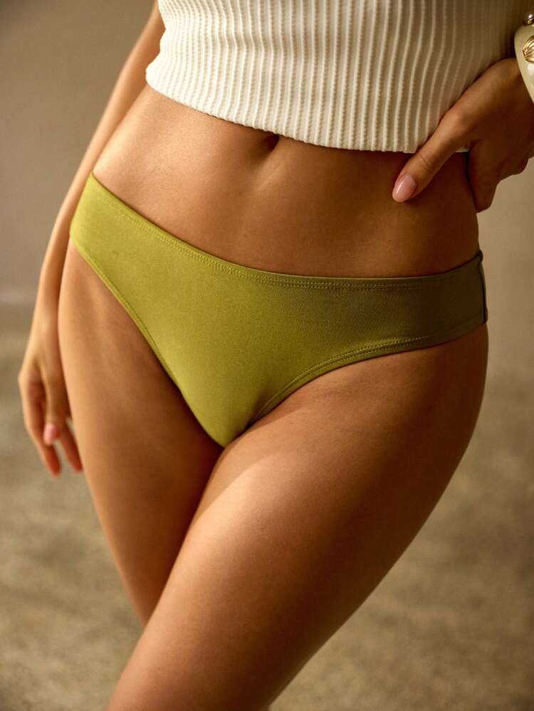TEXTURED METAL DECOR LOW WAIST DETAIL FASHIONABLE CHIC CASUAL VACATION BIKINI SWIMSUIT BOTTOM