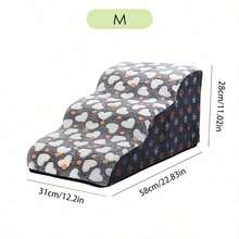 宠物楼梯，狗狗攀爬梯，防滑攀爬梯，适合小型、中型和大型犬在床上使用，猫咪床边攀爬梯 - 彩色 - 查看 25