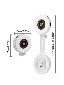 Teckwe Portable Magnetic Selfie Fill Light, Suitable For Phone Cameras And Video Conferences. It Features 3 Lighting Modes, Is Rechargeable And Compact, Compatible With Laptops, Mobile Phones, Tablets, Zoom Meetings, Makeup And Other Scenarios. An Ideal Choice For Selfies And Live Streaming(Equipped With A 400 MAh Battery) Type-C Data Cable Not Included - multicolor - View 8