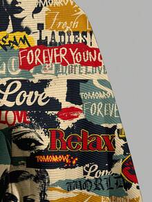 Slaydiva 大码女式字母和图案印花休闲简约背心，适合夏季穿着，图案上衣，女式印花背心，夏季女式背心，女式吊带背心，夏季服装上衣 - 彩色 - 查看 4