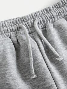 Girlism 少女宽松抽绳口袋阔腿运动裤，休闲百搭，浅灰色 - 灰色 - 查看 7