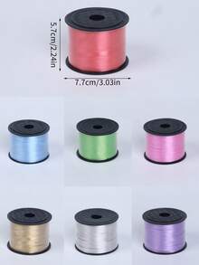 1 Gulungan Pita Keriting Metalik Warna Solid, Digunakan untuk Kerajinan Tangan, Hadiah, dan Dekorasi - Pita Balon Keriting 100 Yard, Digunakan untuk Pernikahan, Ulang Tahun, dll! - warna-warni - View 2