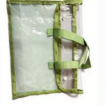 1个透明手提袋 - PVC化妆品收纳袋，加厚防水A4透明文件袋，适用于学生考试复习、作业、书籍收纳、试卷整理和体育场活动手提包。 - 單件 - 查看 8