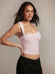Hauture Blusa de unicolor y hueca, de uso versátil y casual para uso diario - Rosa - Ver 6