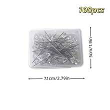 Ghim đầu pha lê dùng làm trang sức - Ghim xâu hạt 5cm/7.1cm, 50/100/200 chiếc, vật liệu may vá thủ công tự làm. - A - Xem 10