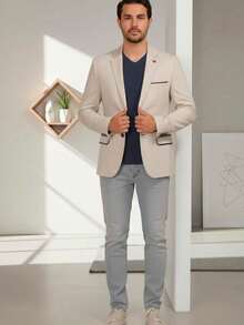 Blazer Casual Busines - Champagne - View 9