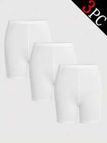 Bộ 3 chiếc quần legging đen co giãn đa năng cho bé gái, phù hợp mặc hàng ngày. - trắng - Xem 7