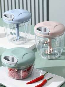 1pc Mini Garlic Press & Onion Chopper, Manual Food Processor For Vegetables, Rope-Style Vegetable Chopper Onion Dicer, Suitable For Ginger, Chili, Vegetables And Fruits, Kitchen Vegetable Chopper, Multi-Functional Manual Food Processor Vegetable Chopper, Portable Hand-Pull Garlic Press & Onion Dicer, Suitable For Vegetables, Ginger, Fruits, Nuts, Herbs, Etc. (Two Sizes Available) - Multicolor - View 9