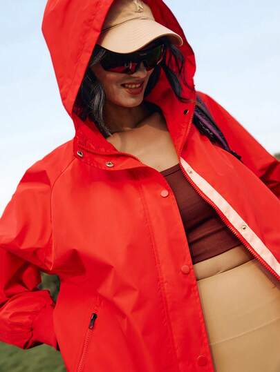 WanderVale 女士长袖拉链休闲宽松外套