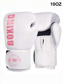 GINGPAI 1双成人粉色拳击手套，男女青少年拳击手套，专业格斗、泰拳、MMA训练耐用搏击手套 - 粉色 - 查看 7