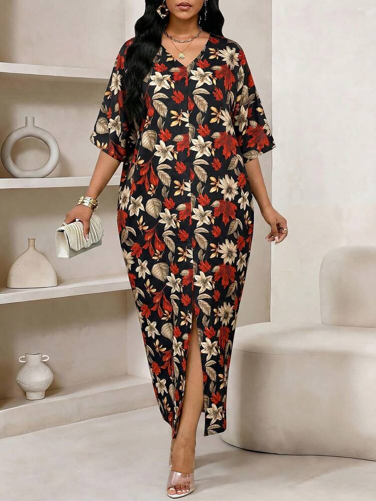 SHEIN Lady 女士长裙 女士优雅连衣裙 女士度假连衣裙 - 彩色 - 查看 1