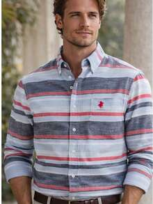 CAMISA MANGA LARGA POPLIN DE RAYAS - Negro - Ver 3