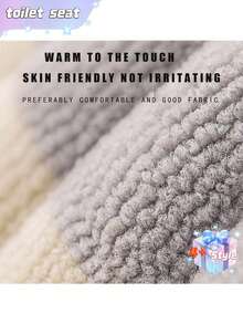 1pc Comfortable Toilet Seat, Household Toilet Seat, Washable Knitted - Green - View 5