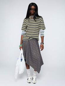 COUREZ LS LOOSE FIT TOP WITH CONTRAST SLEEVES - Multicolor - View 2