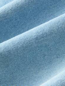 GlowEve Chân váy denim mùa hè dành cho nữ với viền bèo nhún - Rửa nhẹ - Xem 7