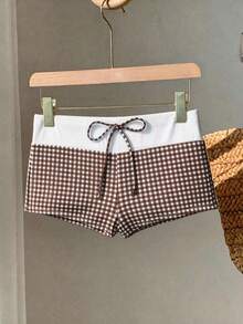 Elavelle Women's High Waist Bowknot Printed Bikini Bottom, Spring/Summer - Multicolor - View 3