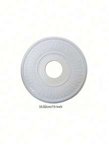 1 pieza Medallón de techo de PU con iluminación, placa de cubierta para ventilador de techo, medallón para accesorios de iluminación del hogar, 12 pulgadas de diámetro exterior x 3.5 pulgadas de diámetro interior (Blanco) - Blanco - Ver 15
