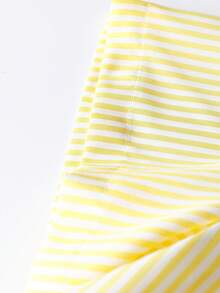 EMERY ROSE Women's Woven Plain Fabric Shirt Collar Straight Short Sleeve Shirt With Full Button Decoration, Casual Daily Wear - Yellow - View 5