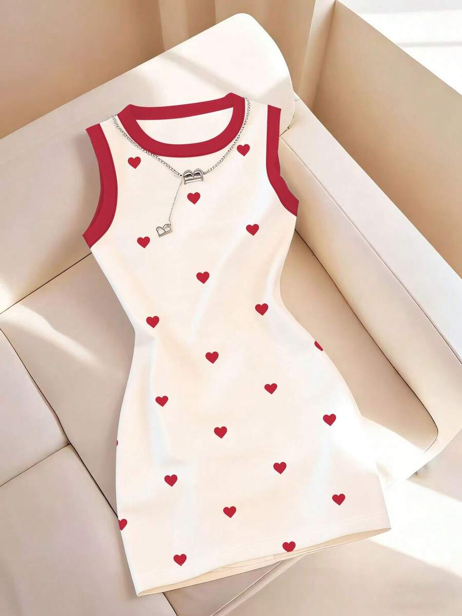 Resyla Vestido de camiseta ajustado con cuello redondo y estampado de rayas, nueva llegada de primavera/verano para mujer - Multicolor - Ver 1