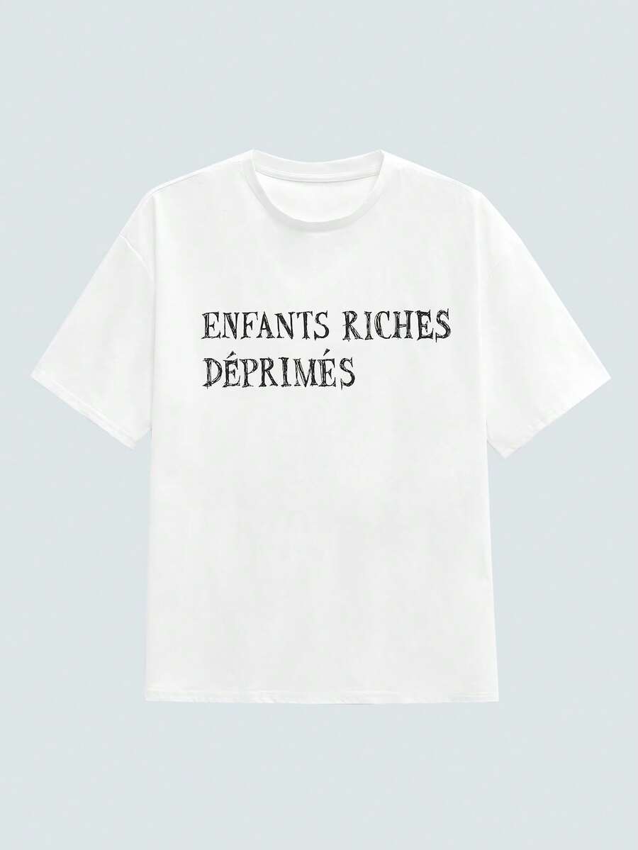 Modcrash 男士新款时尚嘻哈印花T恤 - 白色 - 查看 1