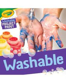 CRAYOLA Washable Paints - Assorted Colours (Pack Of 6) | Perfect For Any Arts & Crafts Needs - Easily Washable | Ideal For Kids Aged 3+ - Multicolor - View 7