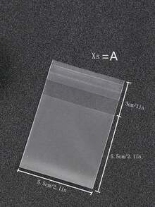 SHEIN 100 bolsas transparentes para galletas (10 cm, 10 cm, 6,8 cm) Suministros escolares Bolsas/cajas de alimentos adecuadas para caramelos, chocolate, galletas, etc. - transparente - Ver 10