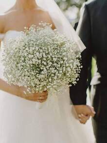 50Pcs 11.41" Artificial Star Blooms, Fake Flower Bouquets For Autumn & Summer, Home Decor, Wedding Bouquets And Backdrop Ornaments - White - View 4