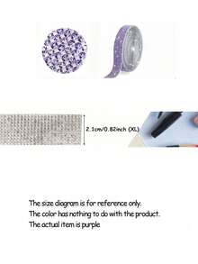 1pc DIY Rhinestone, Modern Purple Self Adhesive Garment Decoration Excipient For DIY - Purple - View 12