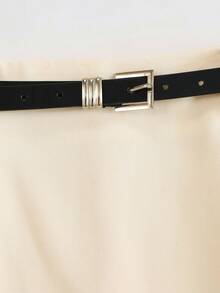 Franclia Chân váy nữ thanh lịch, chân váy công sở, chân váy có thắt lưng, chân váy ôm sát, chân váy đa năng mùa xuân/hè. - Màu be - Xem 4