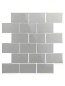 10/20 Sheets Kitchen Backsplash 3D Glossy Subway Peel And Stick Wall Tile Sticker Wallpaper - Multicolor - View 20