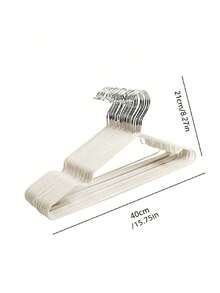 1 Gói 20 Móc Treo Quần Áo Nội Thất Phòng Ngủ, Móc Treo Quần Áo Vô Hình Tối Giản, Móc Treo Quần Áo Bằng Kim Loại Chống Trượt, Có Rãnh, Bề Mặt Nhựa Nhúng, Dành Cho Người Lớn. - Nhiều màu - Xem 2