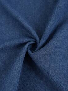 GlowEve 女士仿珍珠休闲度假吊带牛仔连衣裙 - 藍色 - 查看 4