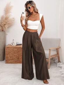 Women Pants - 咖啡棕 - 查看 6