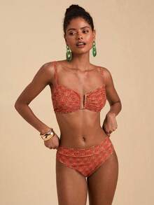 Conjunto de traje de baño minimalista de unicolor para mujer - Multicolor 2 - Ver 4