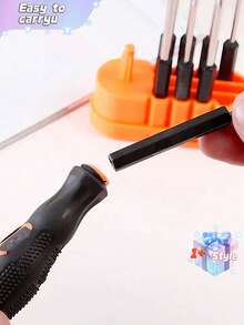 1 套 8 合 1 多功能螺丝刀套装，适用于手机和电脑 - 手动维修工具套件，带各种头 - 彩色 - 查看 6