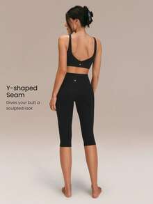 Quần legging FeatherFit™ Peak Energy cạp cao 17 inch, có túi bên hông, thấm hút mồ hôi, mềm mại như bơ, co giãn tốt, thích hợp cho yoga, pilates, tập gym, tập luyện hàng ngày. - màu đen - Xem 3