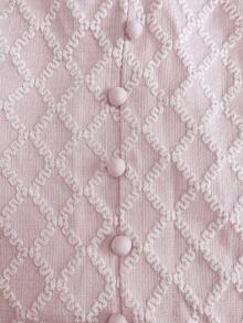 Elenzga Vestido mini de línea A sin mangas, con diseño de cintura ceñida, elegante y dulce, romántico y sexy para vacaciones. Vestido de princesa con botones y textura de cuadros, sin mangas, color rosa. - Rosa Pálido - Ver 8