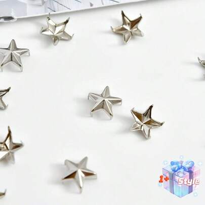 SHEIN 50 miếng trang trí móng tay hình ngôi sao năm cánh cho ngày lễ tình nhân, ngày lễ tình nhân, đám cưới, sinh nhật, trang trí đám cưới