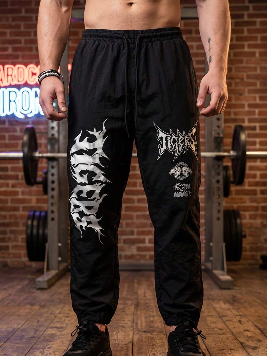 GymBeat Men Sports Pants - Black - View 1