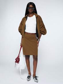 COUREZ Women Skirts - Brown - View 1