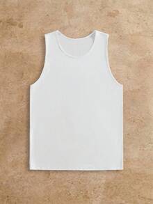 HIMLAND 3件套男士休闲纯色背心 - 白色 - 查看 5