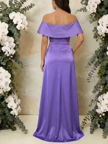 Women Long Dresses - Lilac Purple - View 2