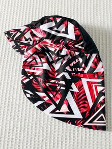 SHEIN Set de 2 piezas de traje de baño con camiseta de protección solar de manga larga con estampado de dibujos animados y gorro para niños pequeños, adecuado para playa, piscina, primavera/verano - Rojo - Ver 11