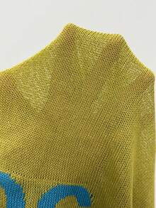 SHEIN HypeZone 女士无袖钩针提花数字图案针织连衣裙，春夏款 - 彩色 - 查看 7