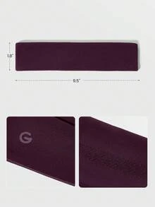 GLOWMODE Băng đô FeatherFit™ thấm hút mồ hôi, co giãn, chống trượt, thích hợp cho yoga, pilates, tập gym, luyện tập hàng ngày và hoạt động thể thao. - Bold Plum - Xem 5