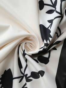 GlowEve CURVE 大码女式印花休闲收腰中长连衣裙 - 杏色 - 查看 5