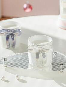 1PC Ceramic Cup With Bow Handle, Pink Bow Coffee Mug, Perfect For Friends' Gifts, Girlfriend Presents, Back-To-School Season, Christmas, Birthday, Valentine's Day, Water Cup, Or Couple's Cup - Multicolor - View 9