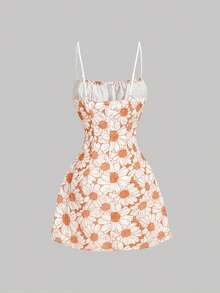 SHEIN MOD Vestido corto sin mangas con estampado floral all-over, moda de verano para mujer - Multicolor - Ver 7