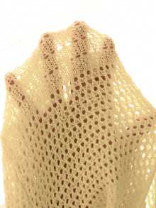 Vivid Eden 女士无袖镂空腰部设计针织度假连衣裙 - 黃色 - 查看 12