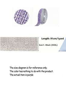 1pc DIY Rhinestone, Modern Purple Self Adhesive Garment Decoration Excipient For DIY - Purple - View 14